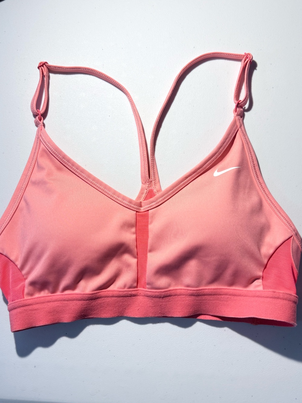 Nike Pink Adjustable-Strap Swim Bikini Top